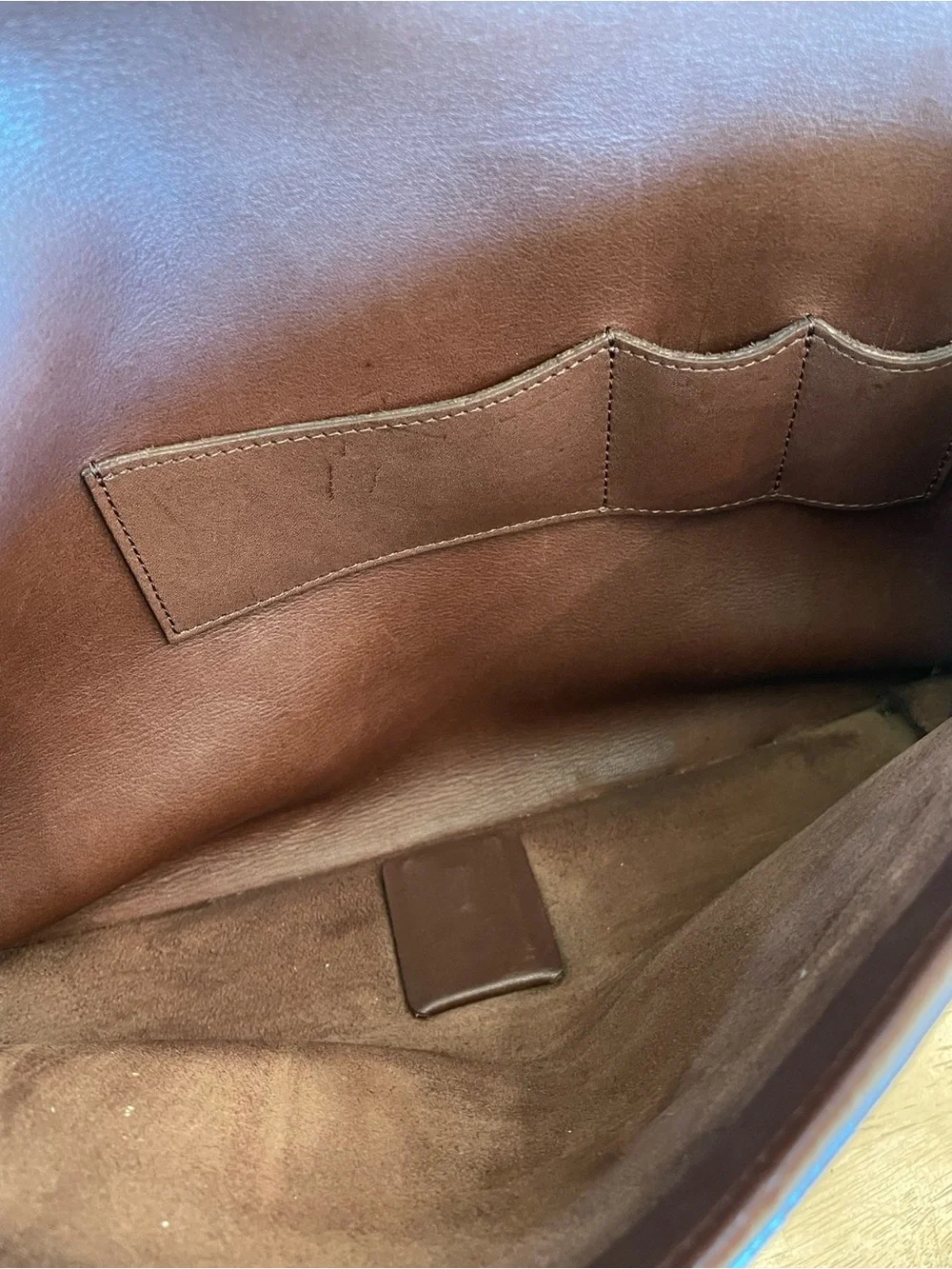 AuthentiCoach Vintage Brown Leather Briefcase Messenger Laptop Bag Style F1S-581
